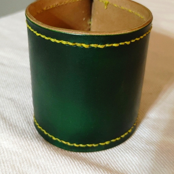 Leather Mason jar handle HANDMADE Horween leather - Picture 4 of 6